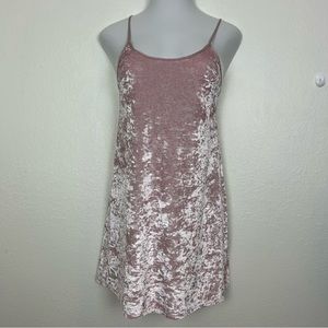 Victorias Secret womens XS/S Crushed Pink Velvet Slip dress Lingerie Camisole